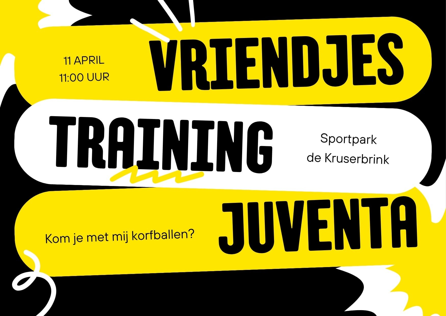 Kom gezellig meedoen met onze vriendjestraining van de Kangoeroes! 🦘