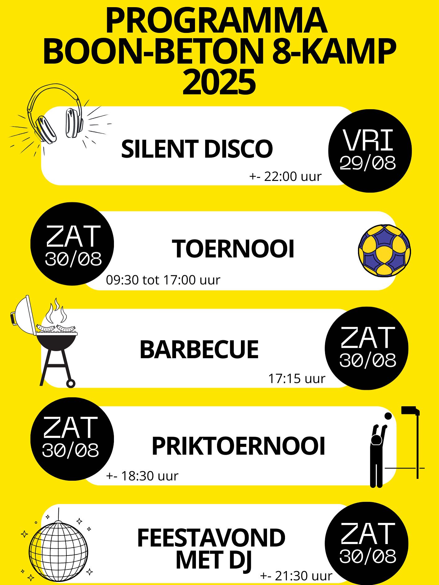 Boon Beton 8-kamp 29-30-31 augustus!